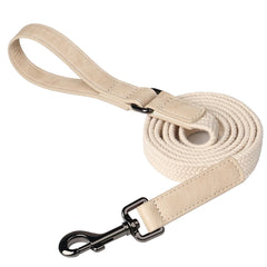 5ft Nylon Dog Leash Strong Leather Handle Durable Walking Pet Lead