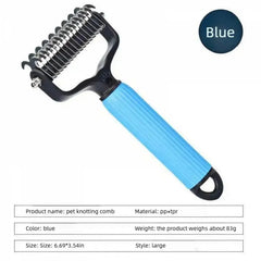 Double Sided Pet Detangling Comb Stainless Steel Shedding Grooming Brush Tool