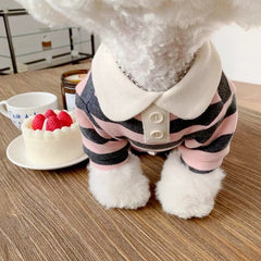 Summer Dog Polo Shirt Striped Cooling Vest Puppy Small Medium Clothes