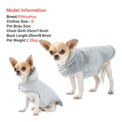 Reversible Winter Dog Coat Warm Fleece Jacket Small Medium Large Pets