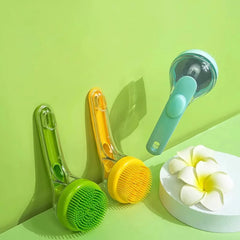 Pet Bath Brush Massage Scrub Grooming Tool for Small Dogs Cats