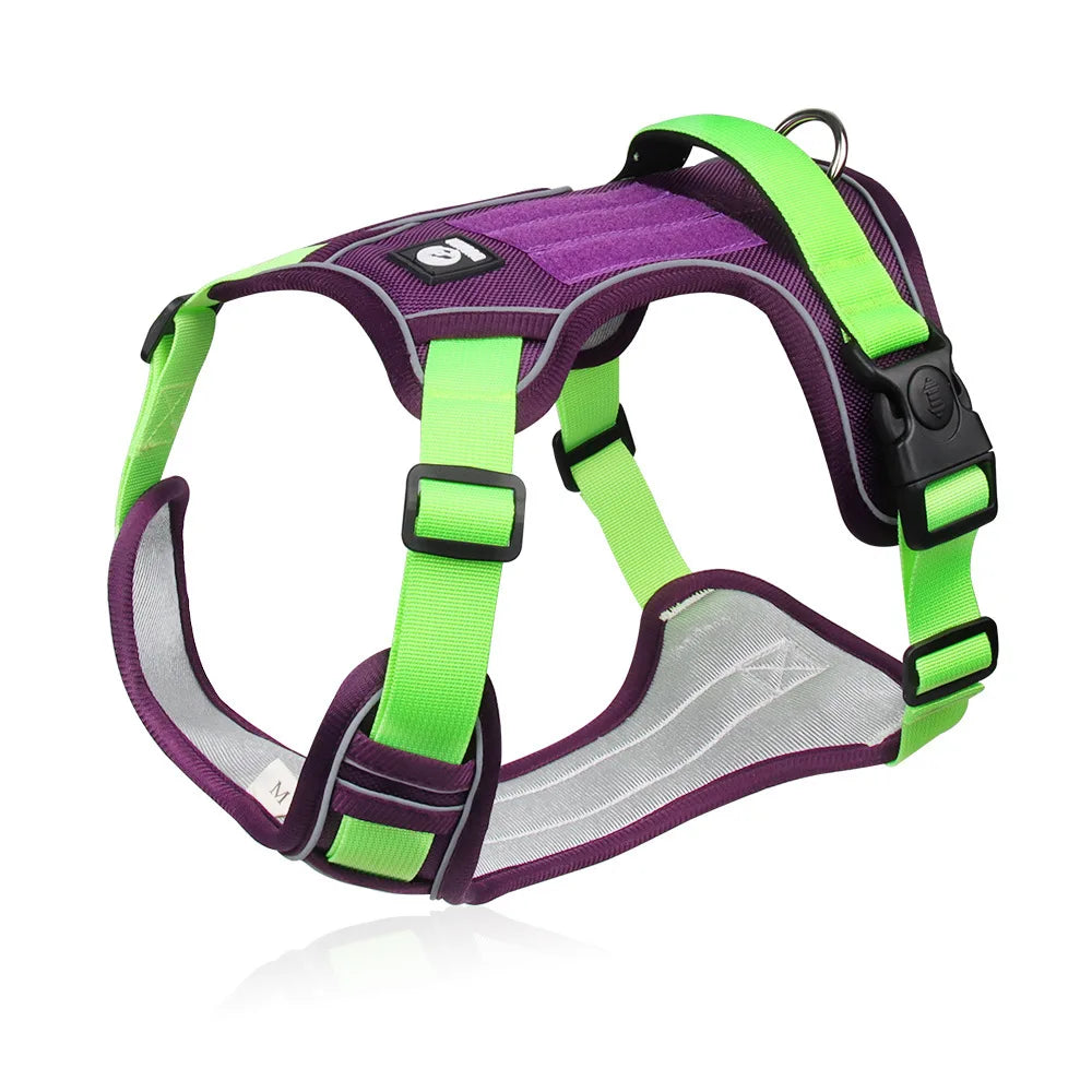 Reflective Tactical Dog Harness Waterproof 1680D Oxford Adjustable Medium Large Vest