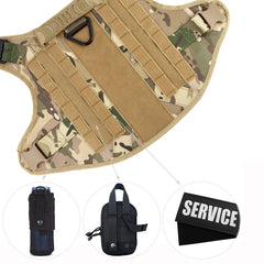 Tactical Dog Harness Leash Set Military No Pull Training Vest Handle