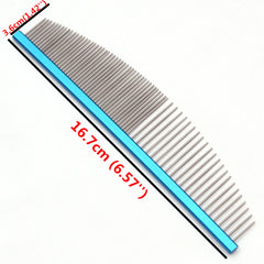 Aluminum Handle Pet Grooming Comb Colorful Dog Cat Detangling Brush Tool