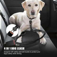 Reflective Shock Absorbing Bungee Dog Leash Car Seatbelt Heavy Duty No Pull