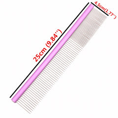 Aluminum Handle Pet Grooming Comb Colorful Dog Cat Detangling Brush Tool