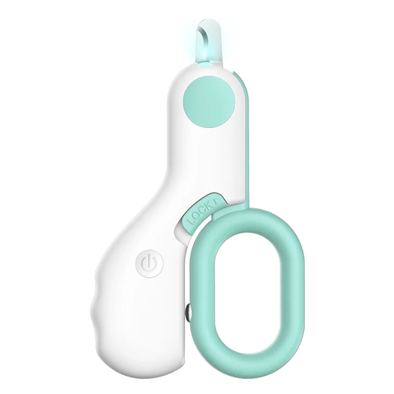 LED Pet Nail Clipper Safety Lock Professional Dog Cat Claw Trimmer