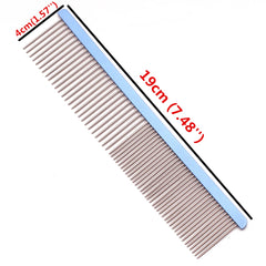 Aluminum Handle Pet Grooming Comb Colorful Dog Cat Detangling Brush Tool