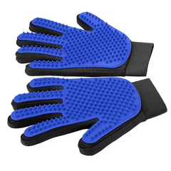 2 In 1 Pet Grooming Gloves Silicone Deshedding Massage Brush Set