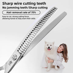 Professional Fishbone Grooming Scissors Japan VG10 Steel Pet Trimming Shears 7.5