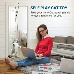 Door Hanging Cat Toy Interactive Kitten Teaser Stress Relief Play Exercise