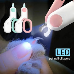 LED Pet Nail Clipper Safety Lock Professional Dog Cat Claw Trimmer