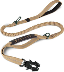Reflective Shock Absorbing Bungee Dog Leash Car Seatbelt Heavy Duty No Pull
