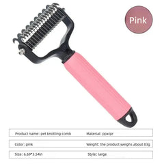 Double Sided Pet Detangling Comb Stainless Steel Shedding Grooming Brush Tool