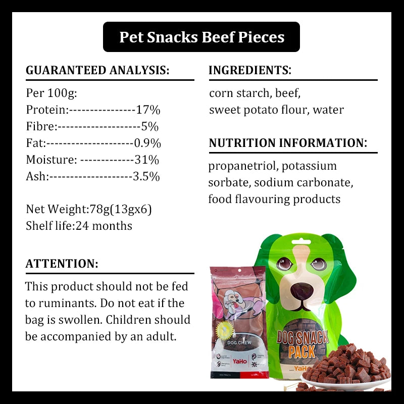 Beef Dog Training Treats Nutritious Chewy Snacks for Puppies Adult Dogs
