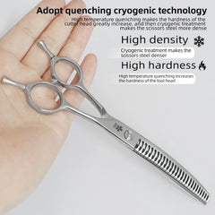 Professional Fishbone Grooming Scissors Japan VG10 Steel Pet Trimming Shears 7.5