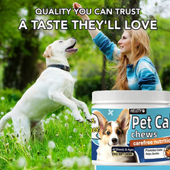 Calming Chews for Dogs with Melatonin Stress Relief Soft Treats Supplement