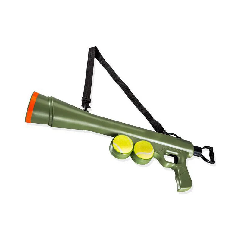 Dog Ball Launcher Toy Tennis Throwing Gun Interactive Outdoor Training Play