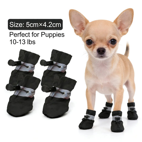 Waterproof Puppy Dog Shoes Anti Slip Soft Sole Small Pet Boots