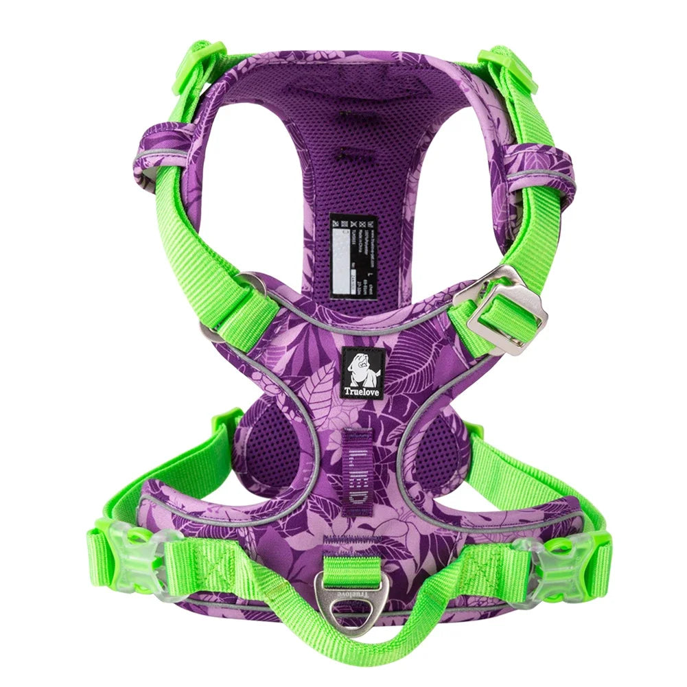 No Pull Reflective Dog Harness Adjustable Step-In Nylon Control Comfortable Truelove