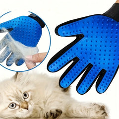 2 In 1 Pet Grooming Gloves Silicone Deshedding Massage Brush Set