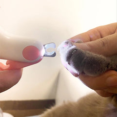 LED Pet Nail Clipper Safety Lock Professional Dog Cat Claw Trimmer