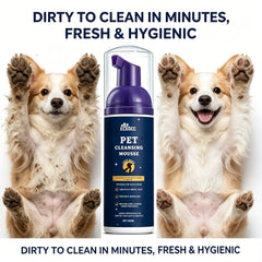 Portable Waterless Pet Foam Shampoo No Rinse Coat Cleansing Mousse Gentle
