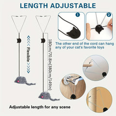 Door Hanging Cat Toy Interactive Kitten Teaser Stress Relief Play Exercise