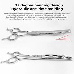 Professional Fishbone Grooming Scissors Japan VG10 Steel Pet Trimming Shears 7.5