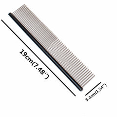 Aluminum Handle Pet Grooming Comb Colorful Dog Cat Detangling Brush Tool