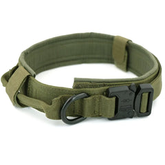 Adjustable Tactical Dog Collar Nylon Heavy Duty Metal Buckle Training Medium Large