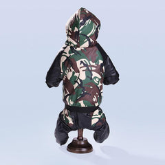 Autumn Winter Camouflage Hooded Pet Clothing - Stylish And Cozy Pet Camo Jacket